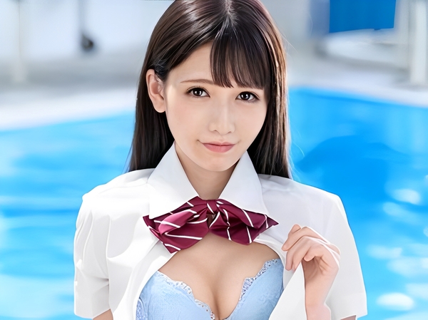 【主観】『見ないで…♡』制服美少女が恥じらいながら乳首を刺激され、敏感に反応！着衣のままハメられ、最後は顔中にぶっかけられる！制服とエロさのギャップが最高に興奮する主観映像！